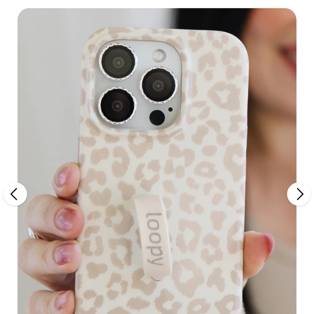 iPhone 15 promax: Loopy Case Beige Leopard Phone Case